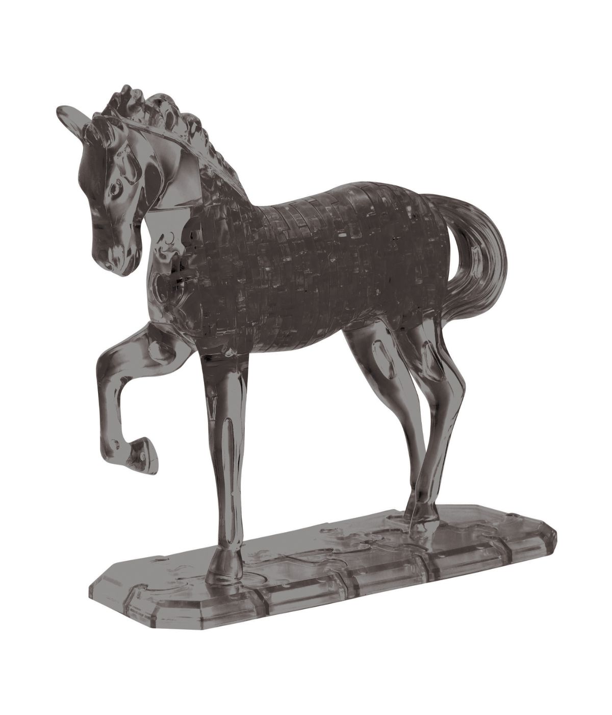  3D Crystal Puzzle - Horse: 100 Pcs Black - Black - Bonton