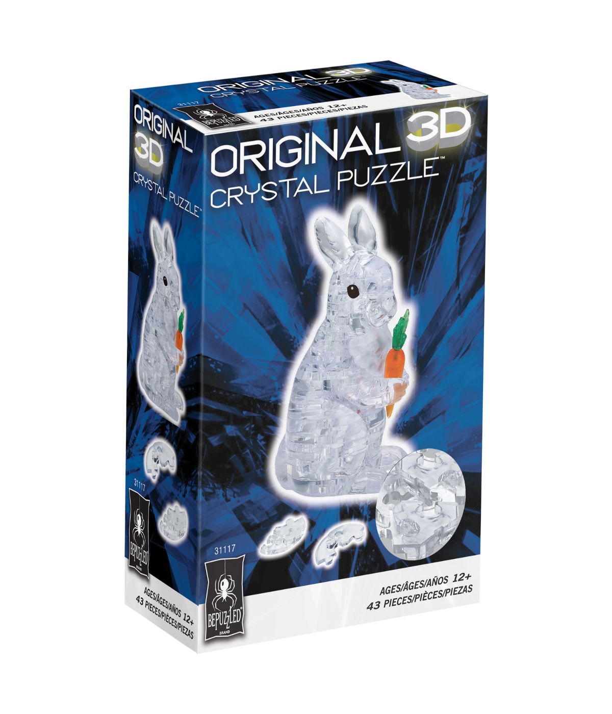  3D Crystal Puzzle - Rabbit: 43 Pcs white - white - Bonton