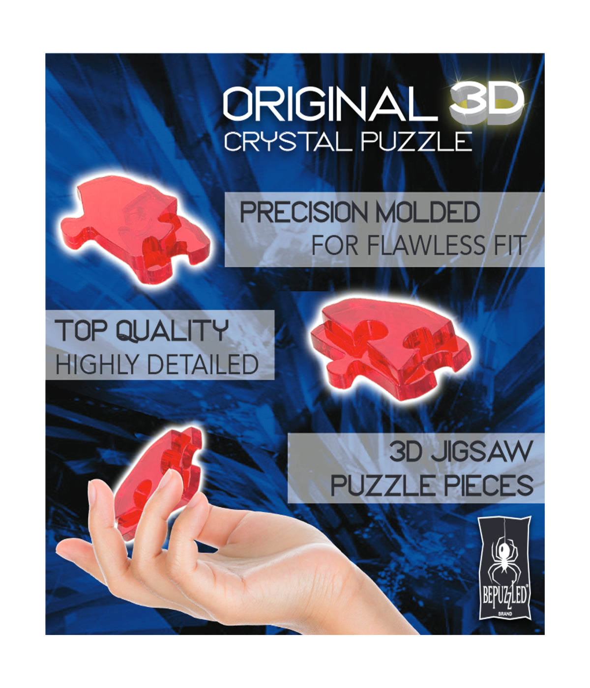  3D Crystal Puzzle - Disney Jasmine: 33 Pcs Aqua - Aqua - Bonton