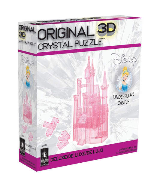 3D Crystal Puzzle - Disney Cinderella's Castle: 71 Pcs Pink