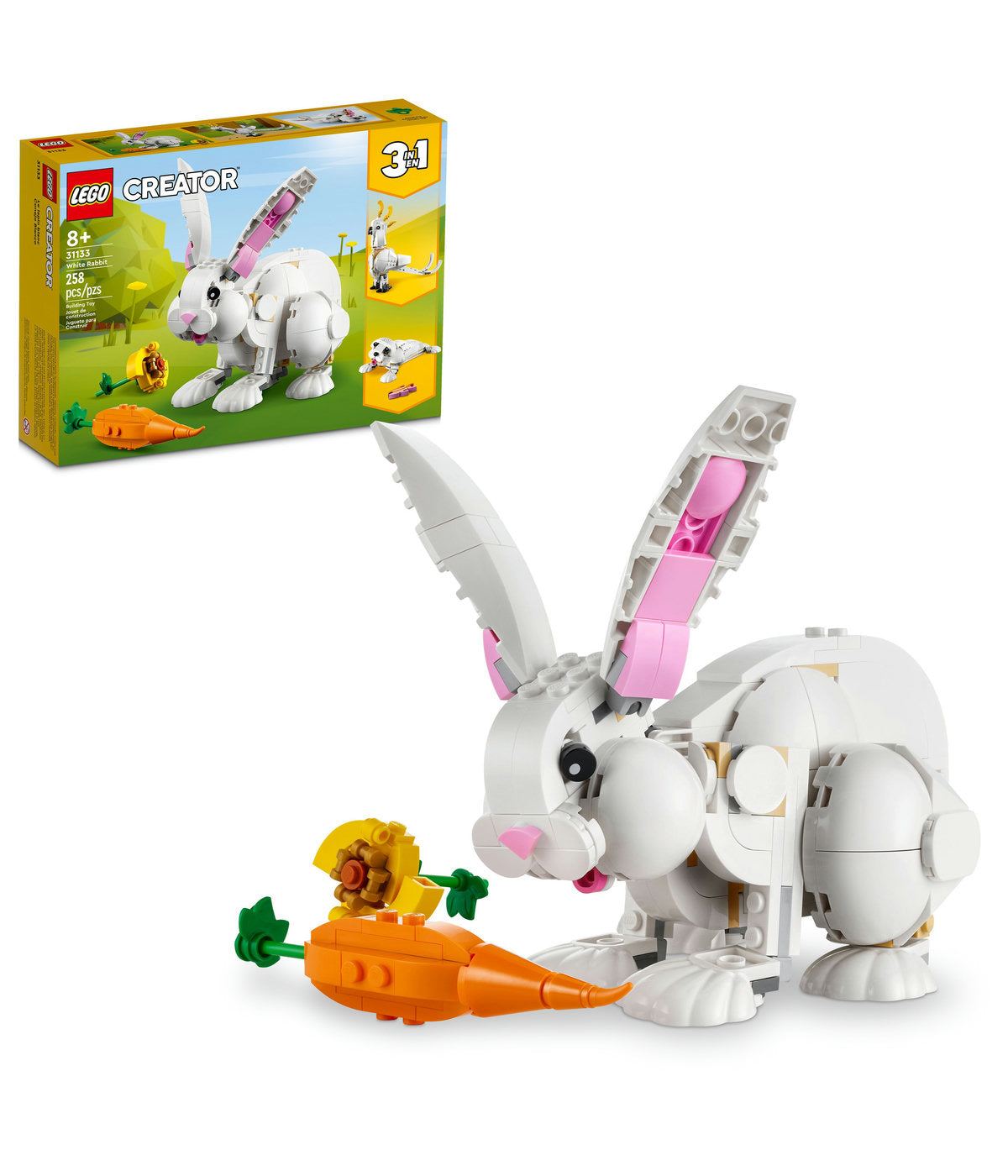  LEGO LEGO Creator 3in1 White Rabbit 31133 Building Toy Set (258 Pieces) - Multi - Bonton