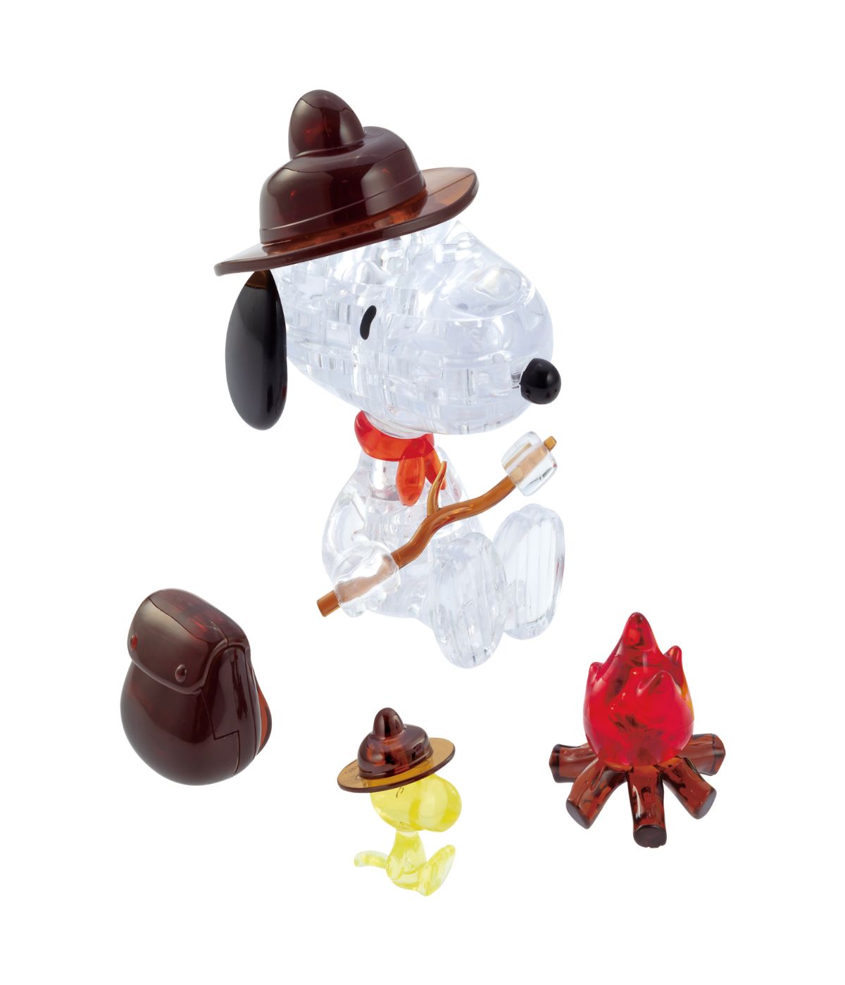  3D Crystal Puzzle - Peanuts Snoopy Campfire: 43 Pcs Multi - Multi - Bonton