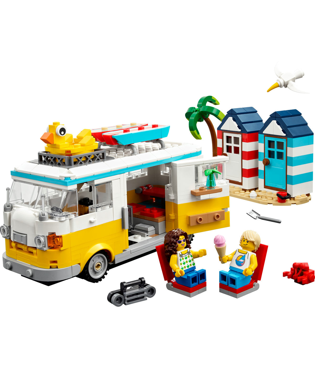  LEGO LEGO Creator Beach Camper Van 31138 Building Toy Set (556 Pieces) - Multi - Bonton