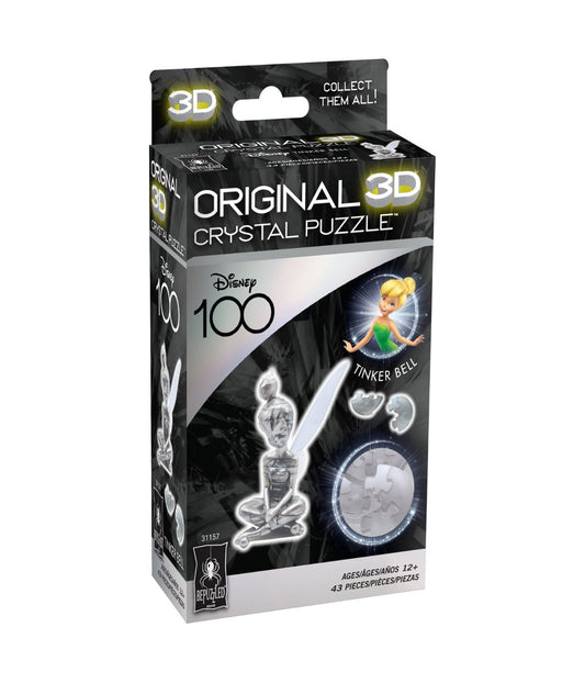 3D Crystal Puzzle - Disney 100 Platinum Edition - Tinker Bell: 43 Pcs Multi