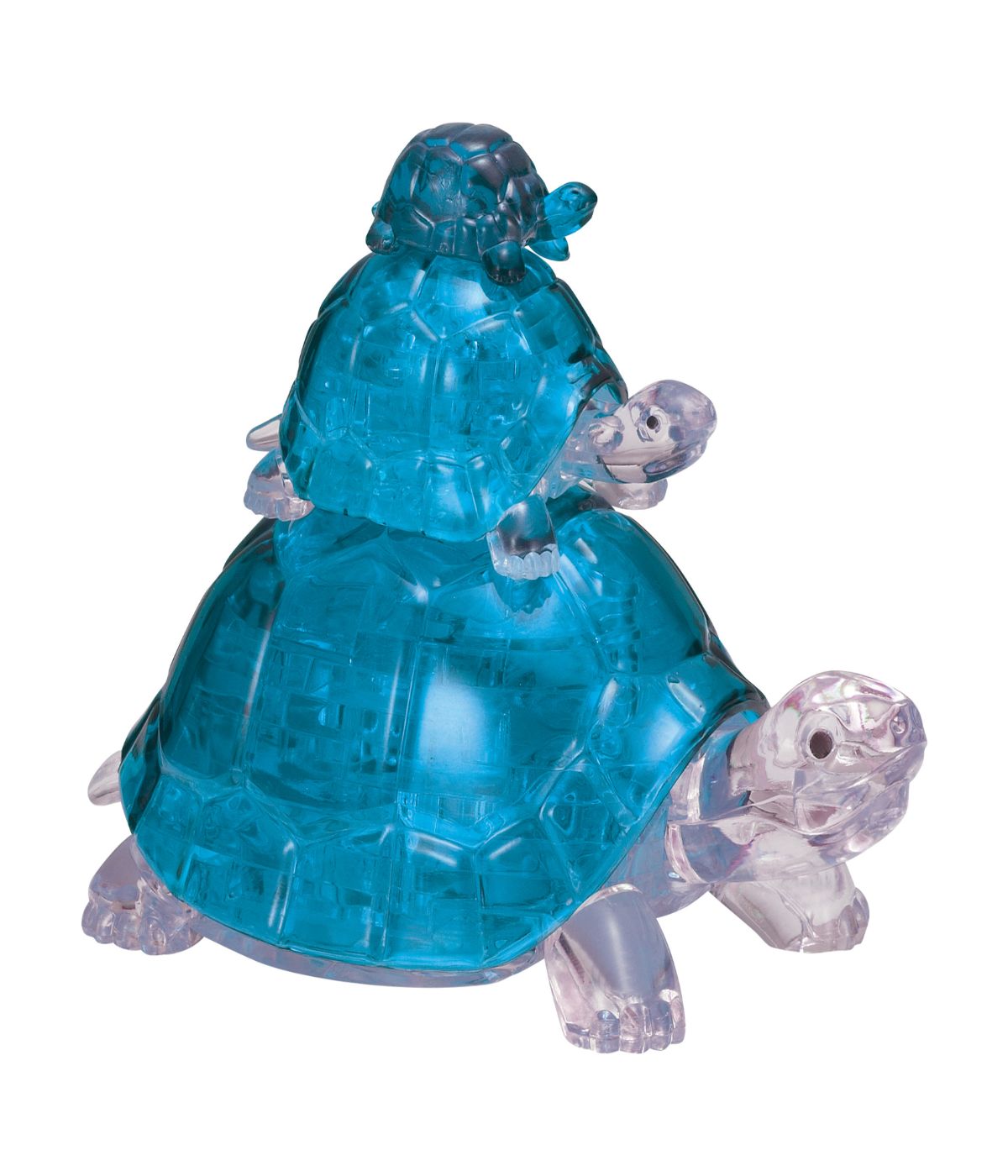  3D Crystal Puzzle - Turtles: 37 Pcs Blue - Blue - Bonton