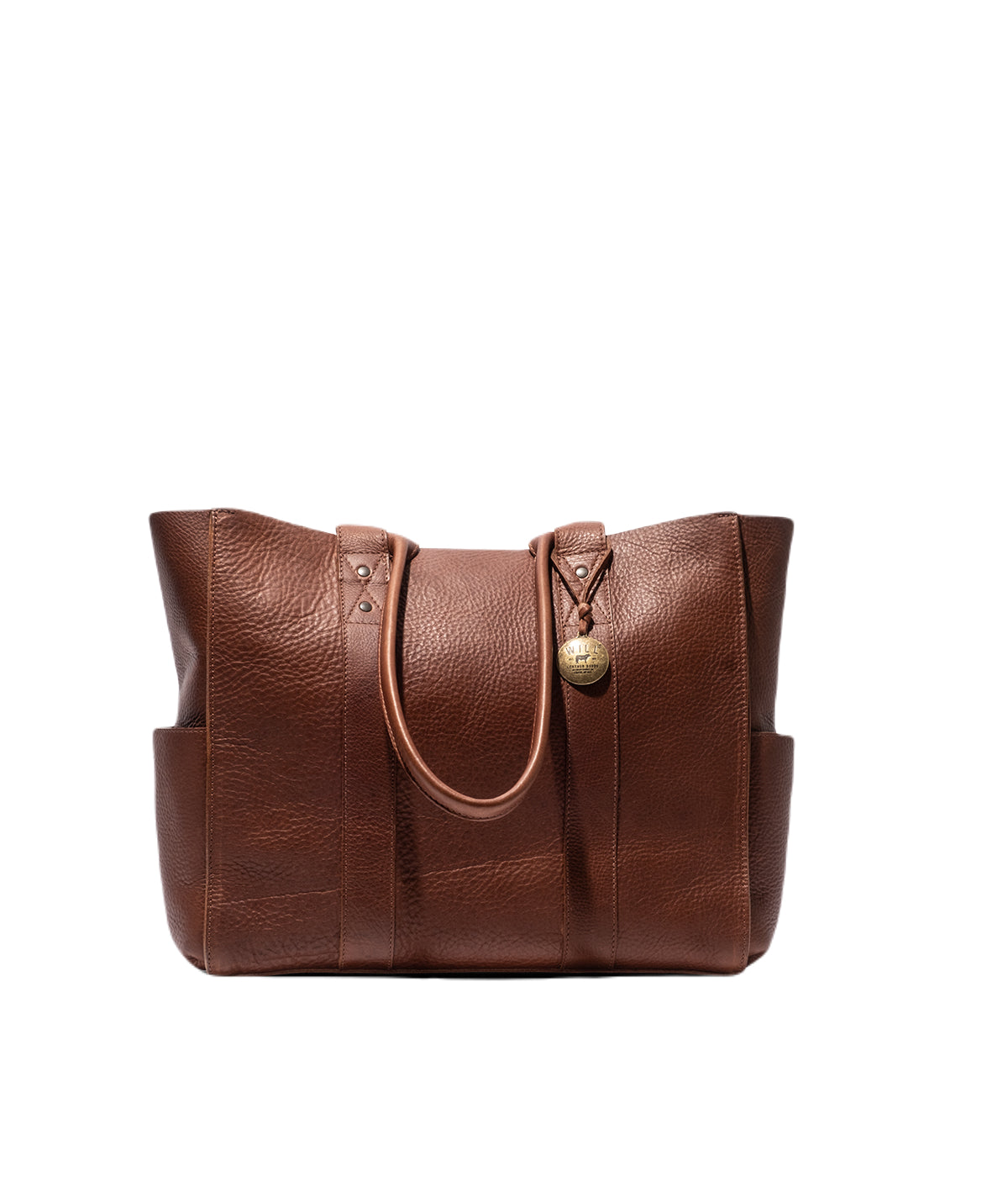  Will Leather Goods All-Leather Utility Tote - Brown - Bonton