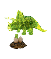 3D Crystal Puzzle - Triceratops & Baby: 61 Pcs Multi