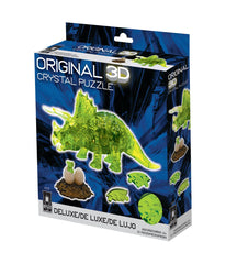 3D Crystal Puzzle - Triceratops & Baby: 61 Pcs Multi