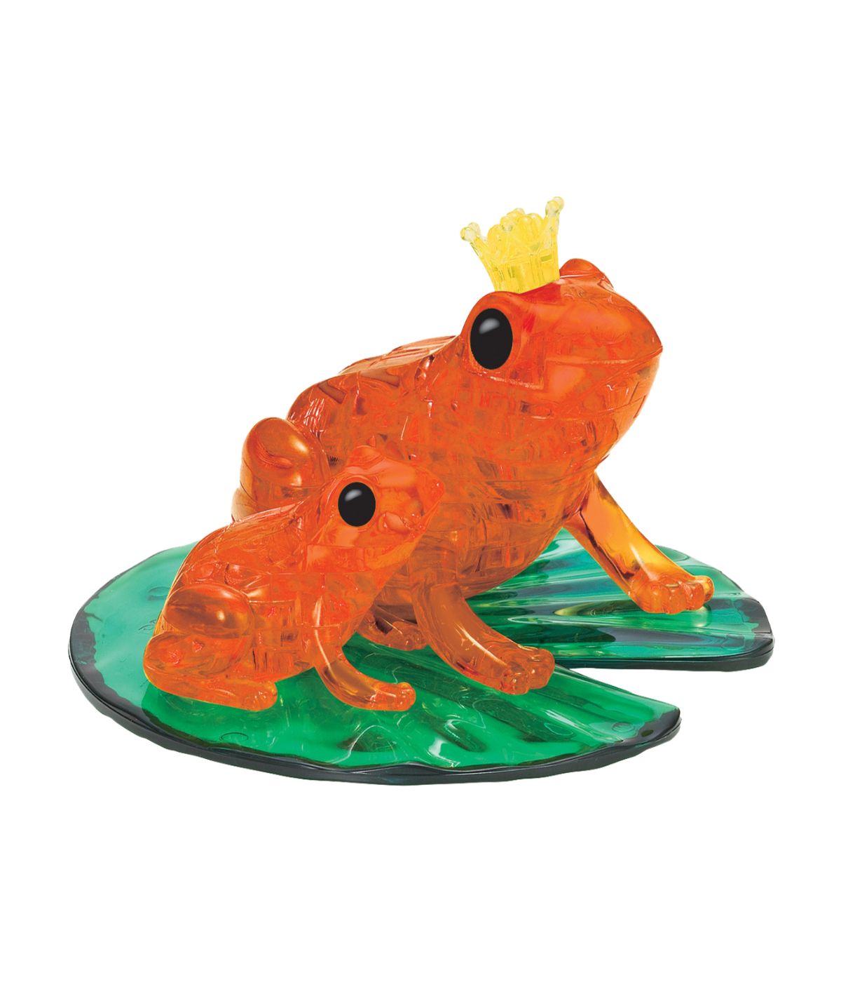  3D Crystal Puzzle - Frog: 43 Pcs Orange - Orange - Bonton