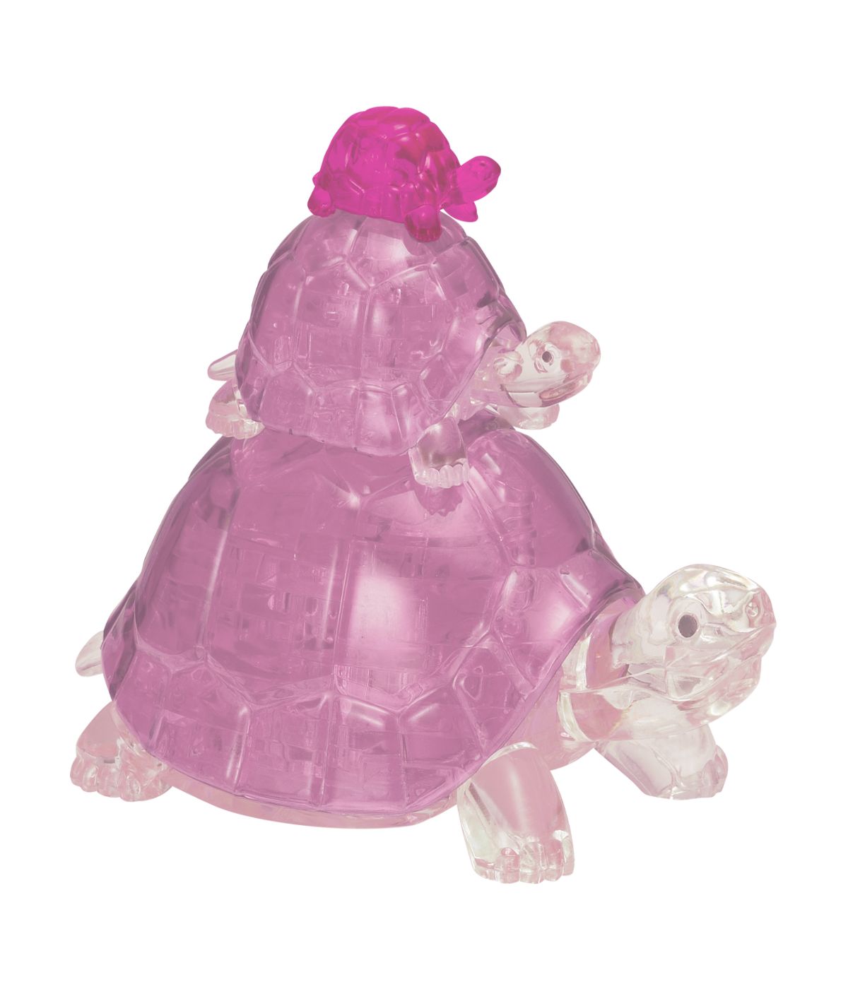  3D Crystal Puzzle - Turtles: 37 Pcs Pink - Pink - Bonton