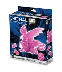 3D Crystal Puzzle - Dragon: 57 Pcs Pink