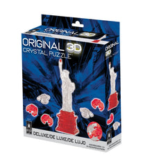 3D Crystal Puzzle - Statue of Liberty: 78 Pcs Clear/Red