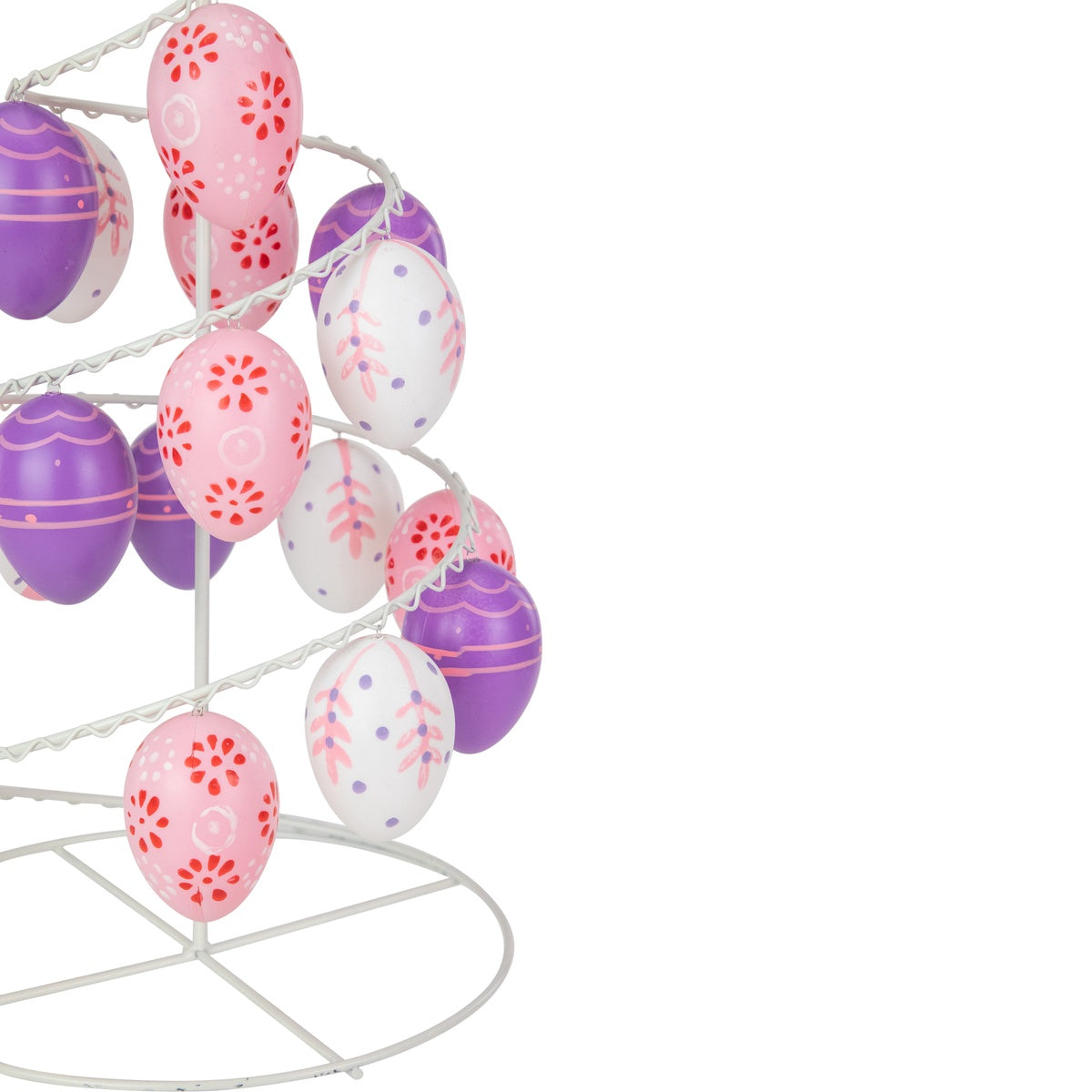  Northlight Floral and Striped Decorative Easter Egg Tree - 14.25