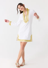 White/Gold Terry Tunic