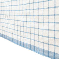 Windowpane  Blue & Natural Tablecloth