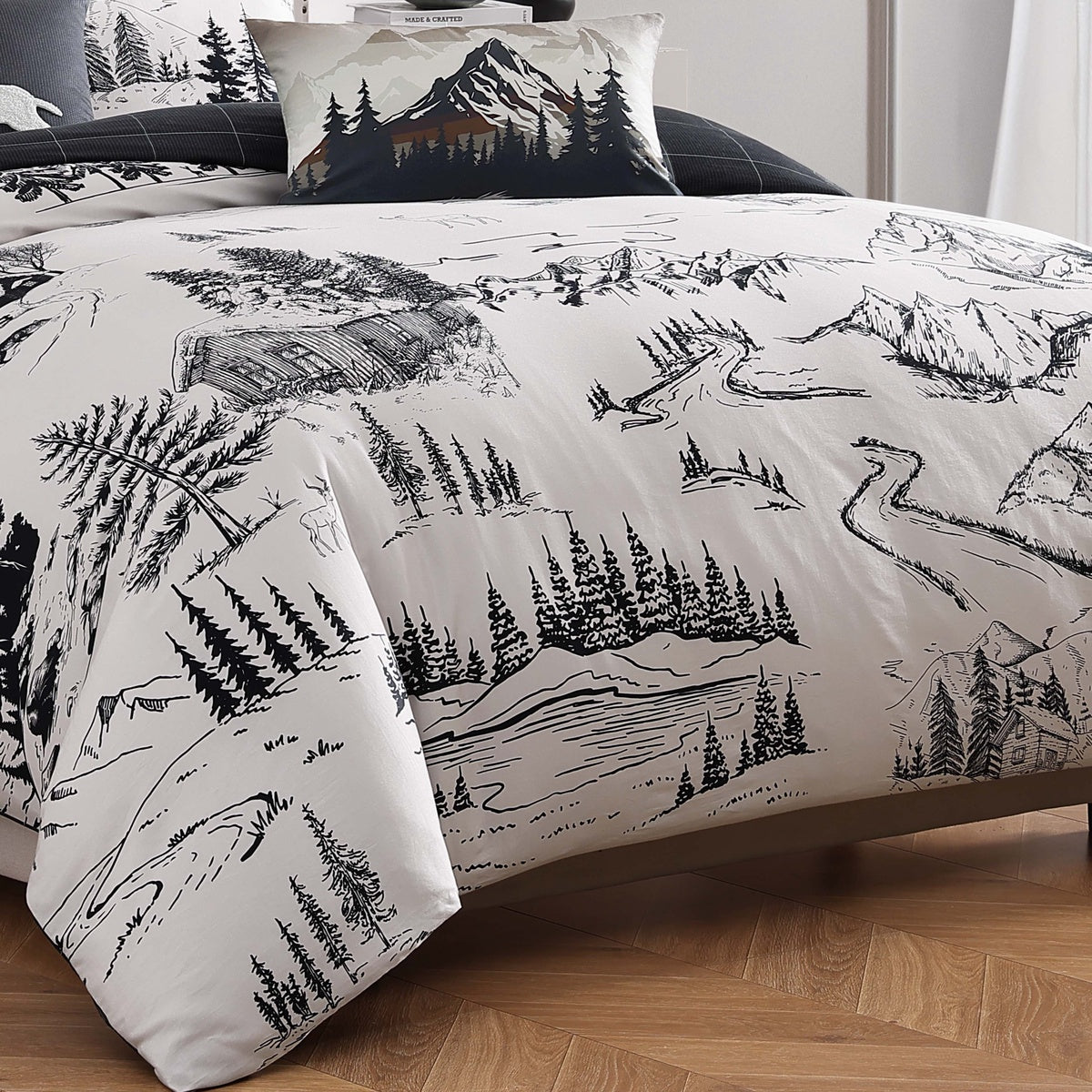  Bebejan Bebejan Rocky Mountains 5 Piece Reversible Comforter Set - QUEEN - Bonton