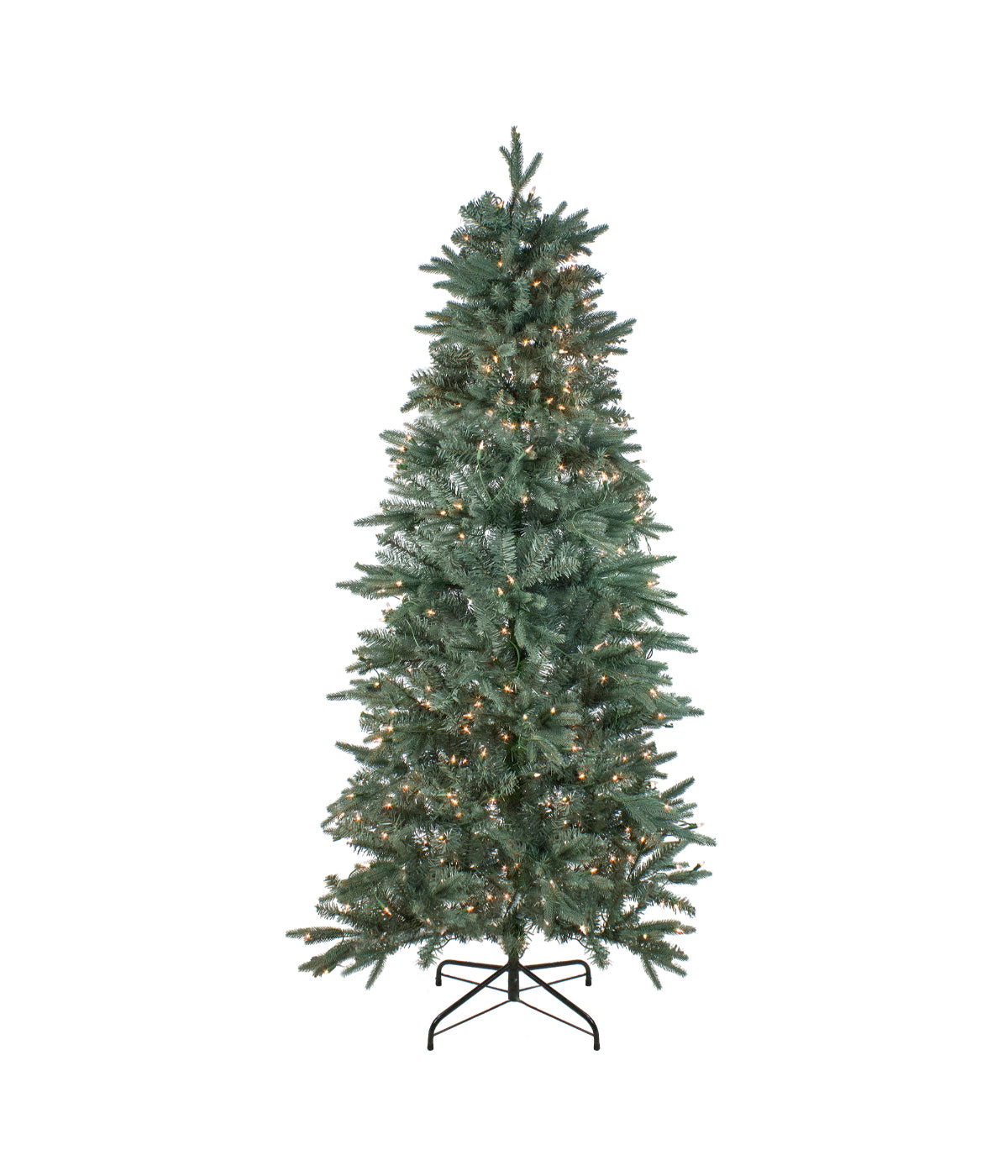  Slim Washington Frasier Fir Artificial Christmas Tree with Pre-Lit Clear Lights, 9' - Green - Bonton