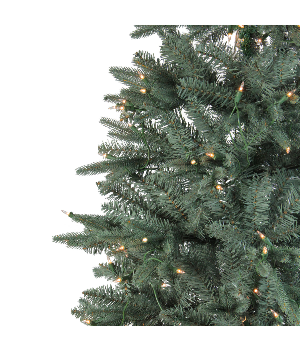  Slim Washington Frasier Fir Artificial Christmas Tree with Pre-Lit Clear Lights, 9' - Green - Bonton