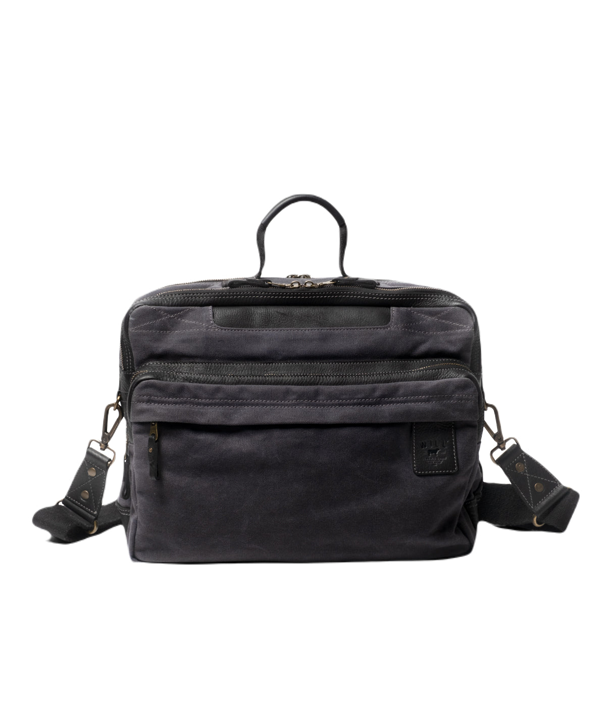  Will Leather Goods The Commuter Briefcase - Charcoal/Black - Bonton