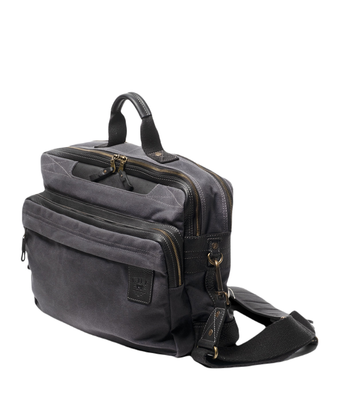  Will Leather Goods The Commuter Briefcase - Charcoal/Black - Bonton