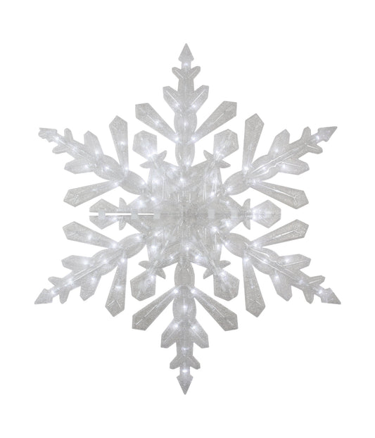 Twinkling Snowflake with Cool White LED Lights Christmas Outdoor Decoration, 47"