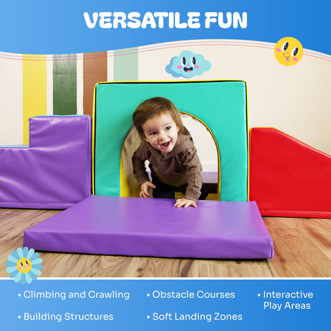 Toddler Climbing Toys - Soft Play Set for Kids (6 Pc Set) by New Bounce