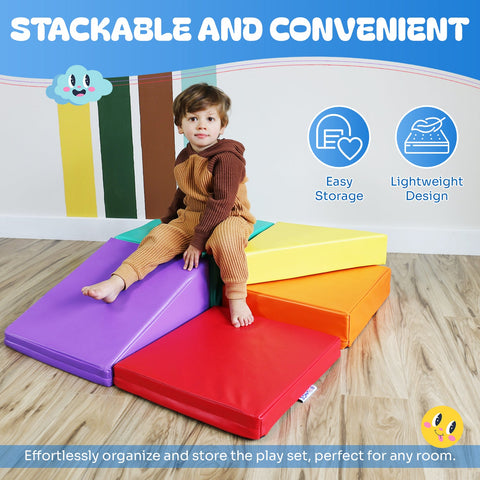 Toddler Climbing Toys - Soft Play Set for Kids (5 Pc Set) by New Bounce