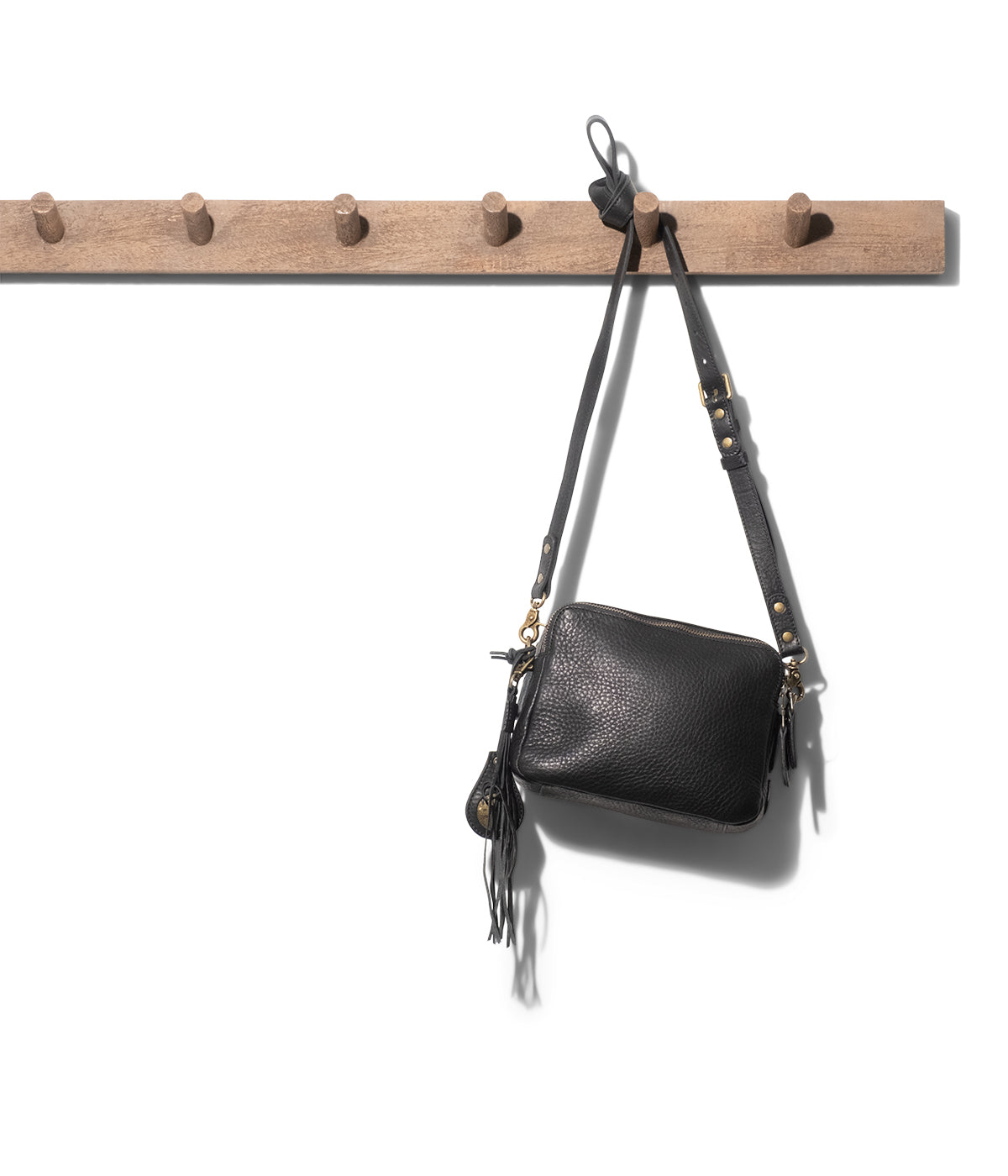  Will Leather Goods Everyday Double Zip Crossbody - Black - Bonton