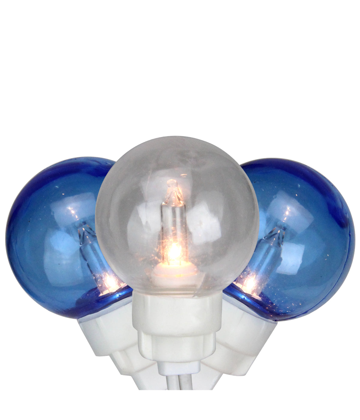  Blue & Clear Globe Icicle 100 Count Patio Lights - Blue - Bonton