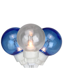 Blue & Clear Globe Icicle 100 Count Patio Lights