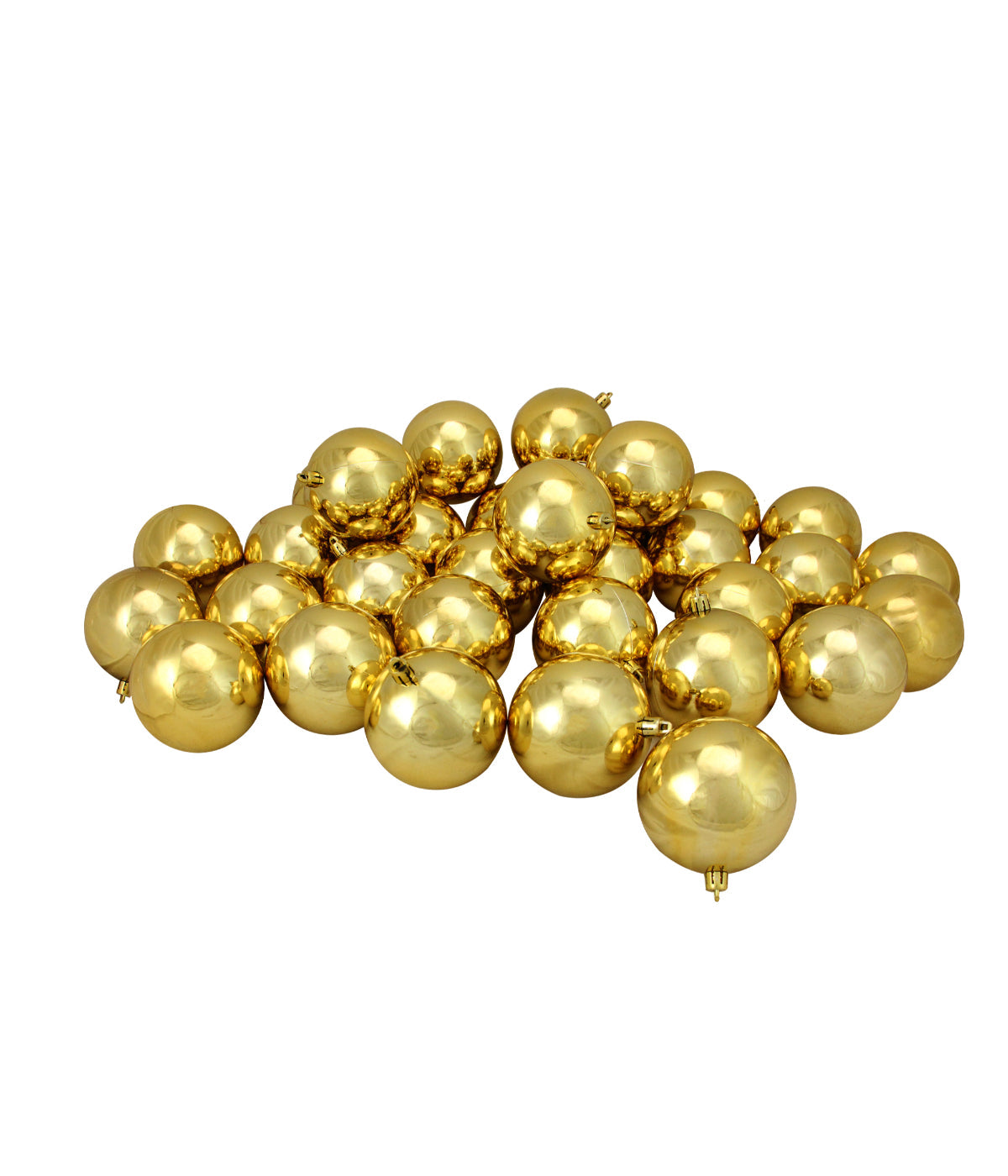  Vegas Gold Shatterproof Shiny Christmas Ball Ornaments 60 Count, 2.5