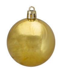 Vegas Gold Shatterproof Shiny Christmas Ball Ornaments 60 Count, 2.5"