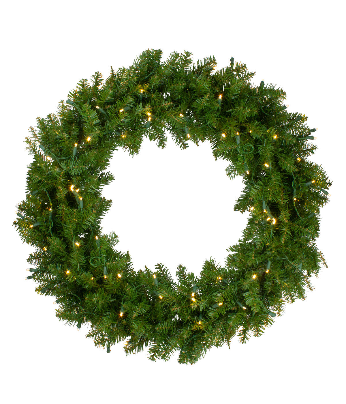  Lighted Northern Pine Artificial Christmas Wreath with Warm Clear LED Lights, 36