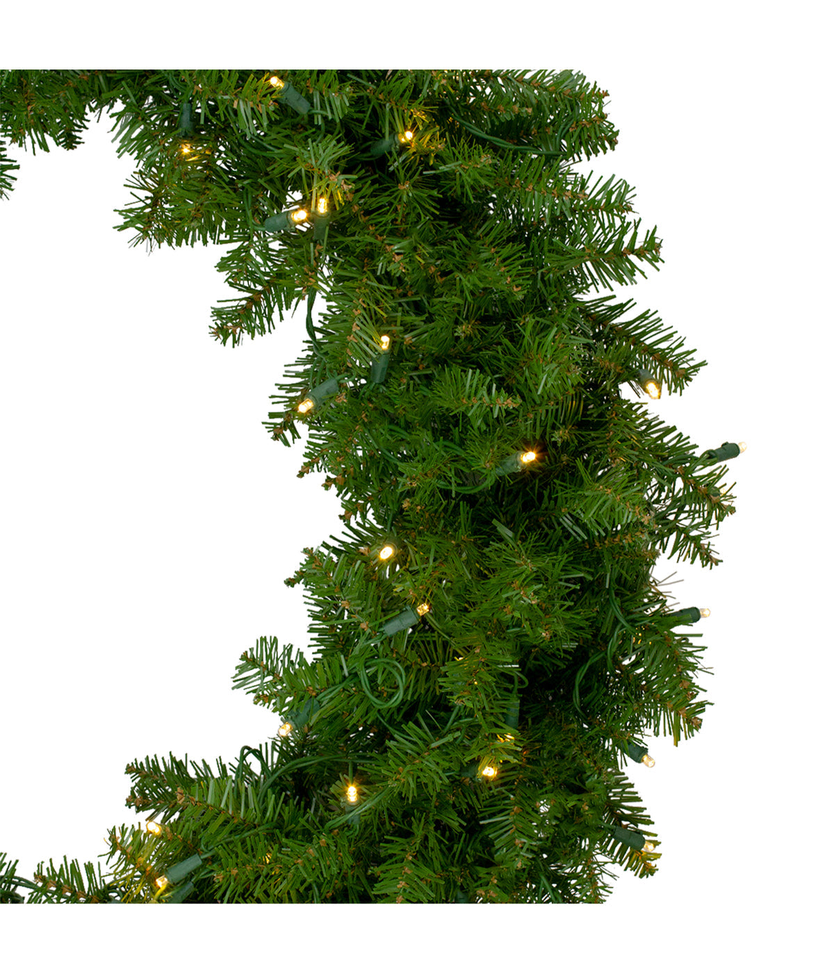  Lighted Northern Pine Artificial Christmas Wreath with Warm Clear LED Lights, 36