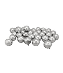 Silver Shiny Shatterproof Christmas Ball Ornaments 32 Count, 3.25"