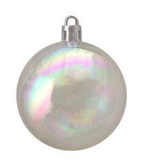 Clear Iridescent Shatterproof Shiny Christmas Ball Ornaments 60 Count, 2.5"