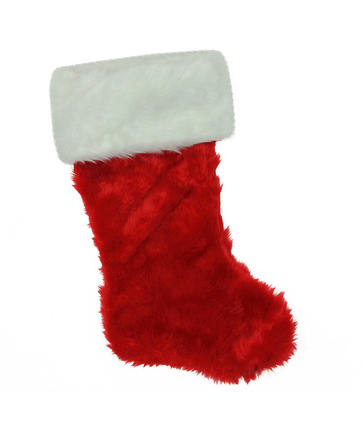  Red & White Traditional Cuff Extra Plush Christmas Stocking, 20