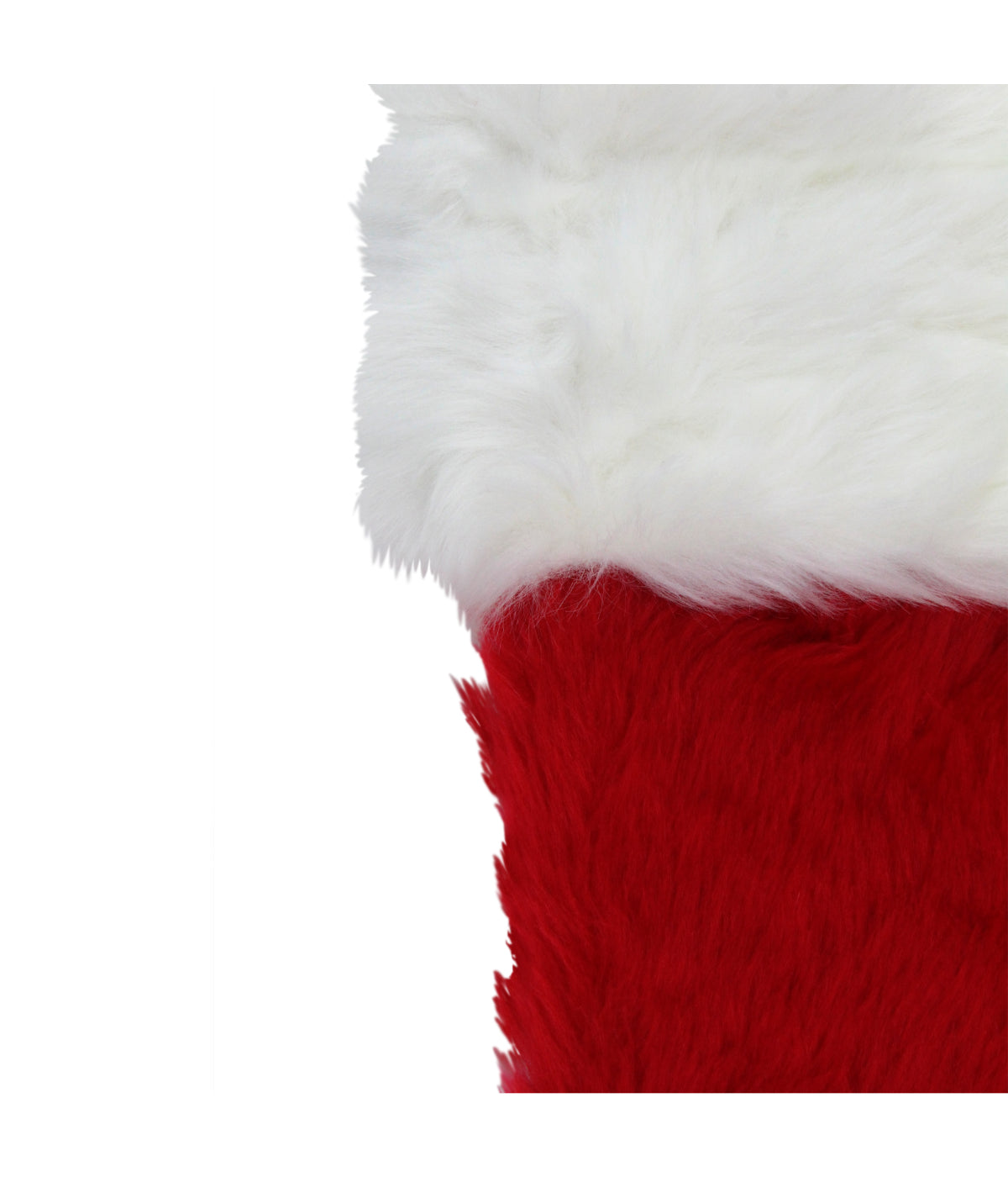  Red & White Traditional Cuff Extra Plush Christmas Stocking, 20