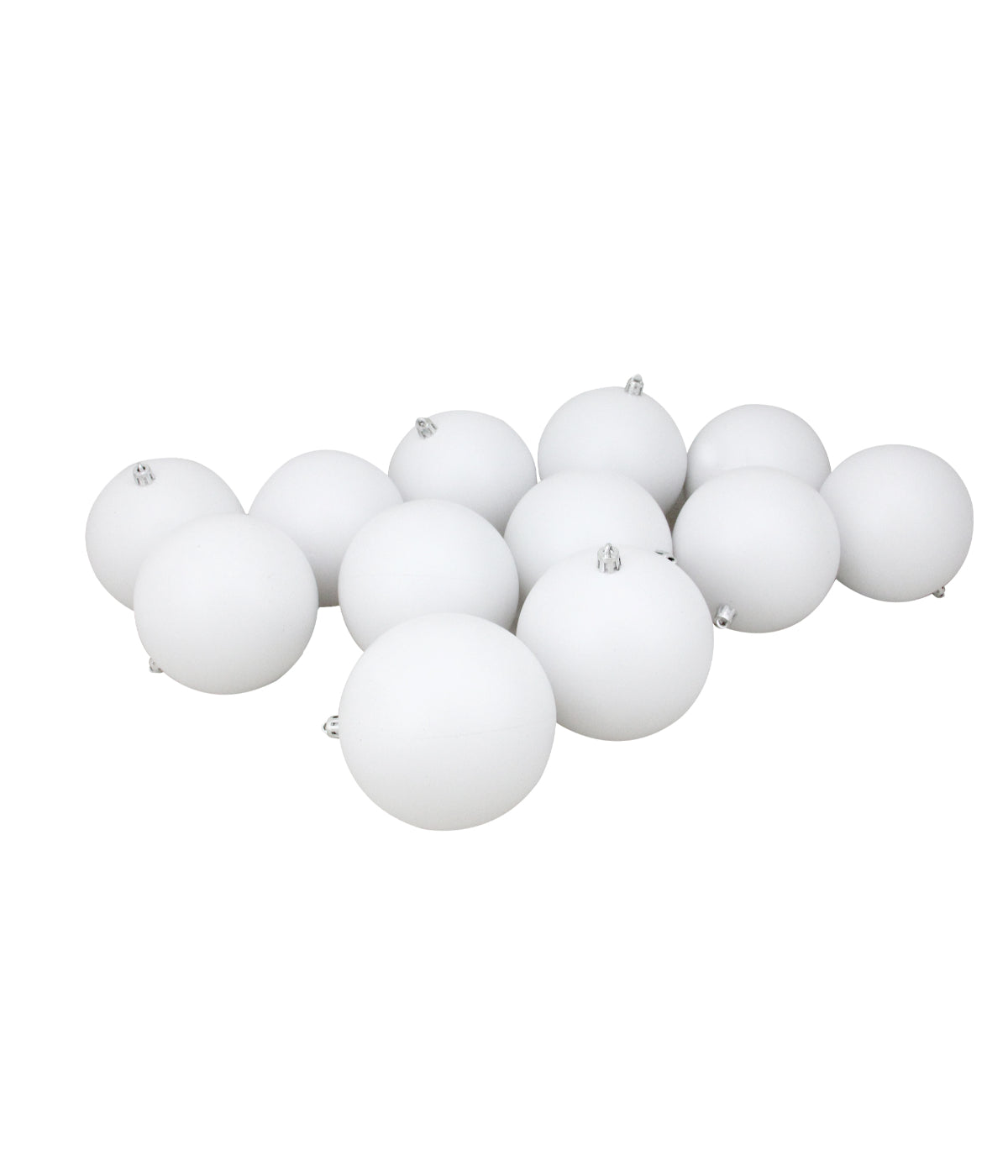  Winter White Shatterproof Matte Christmas Ball Ornaments Set of 12, 4