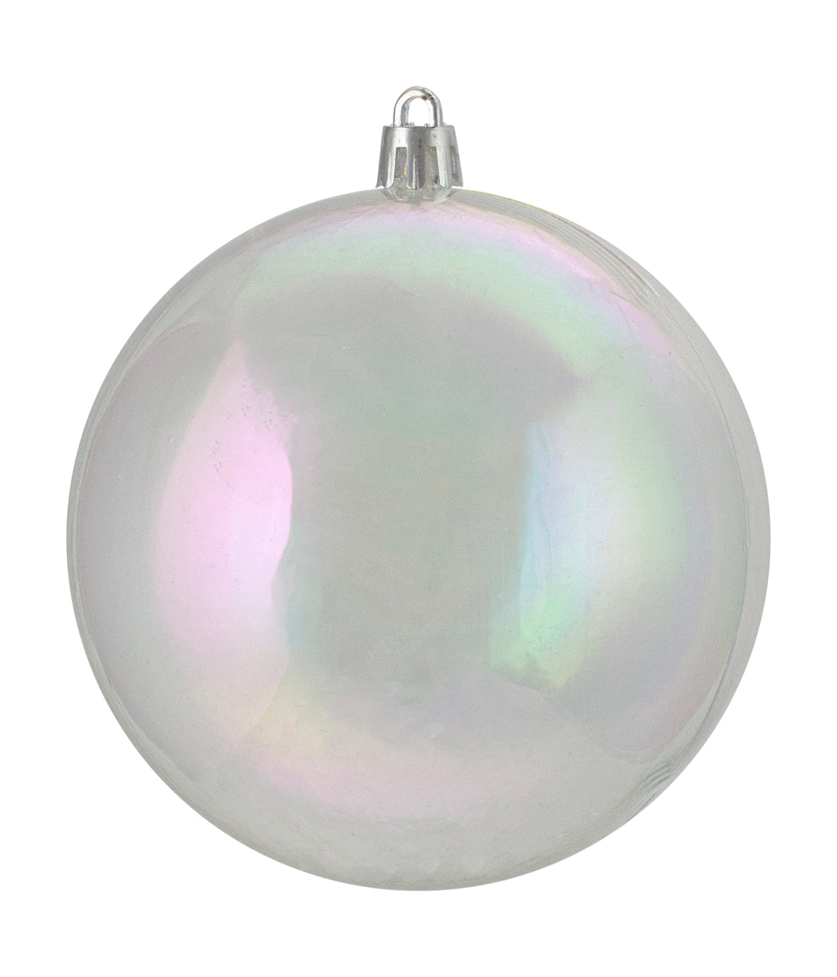  Clear Iridescent Shatterproof Shiny Christmas Ball Ornaments Set of 12, 4