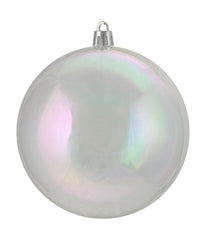 Clear Iridescent Shatterproof Shiny Christmas Ball Ornaments Set of 12, 4"