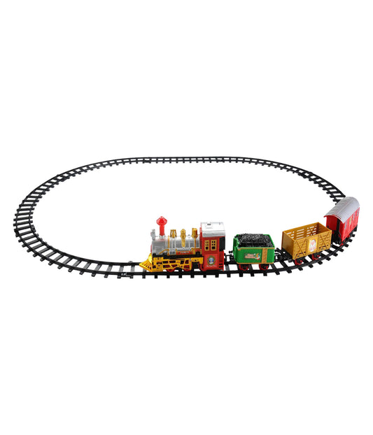 Lighted Christmas Express Animated 12 Piece Train Set with Sound