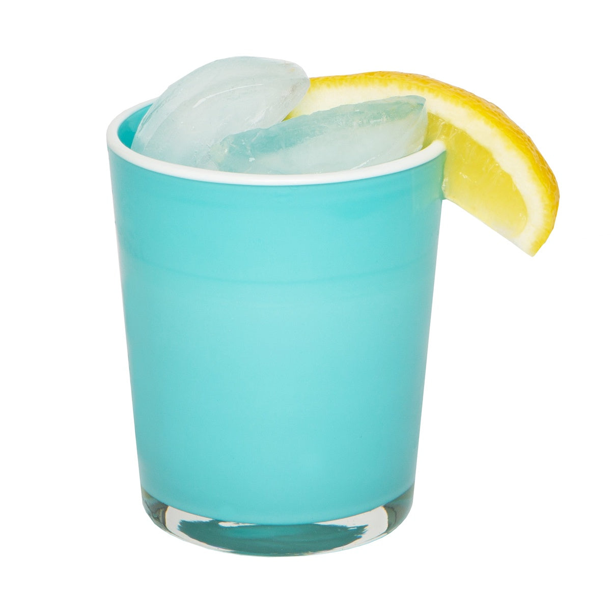  Caravan Summer Glass - 9oz, Set of 4 - Turquoise & White - Bonton