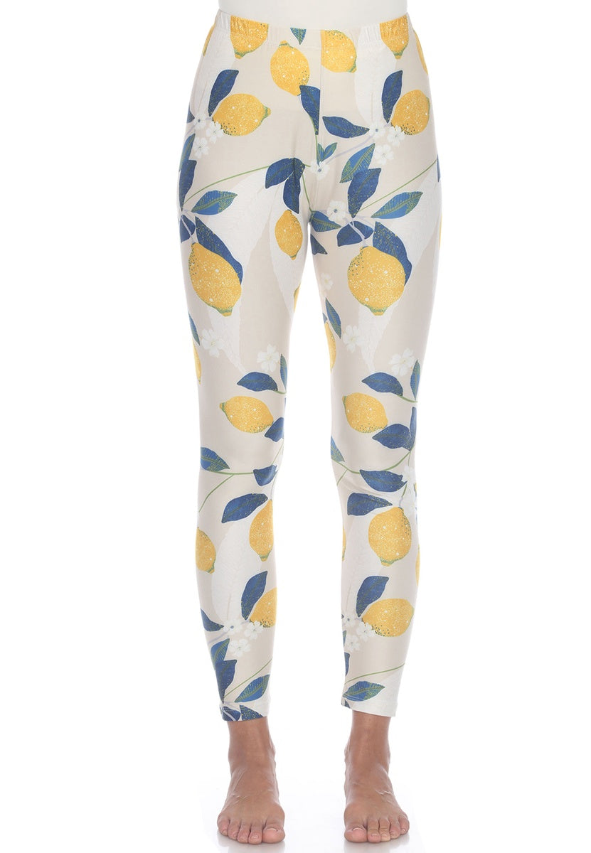  White Mark Super Soft Tropical Printed Leggings - one size - Bonton