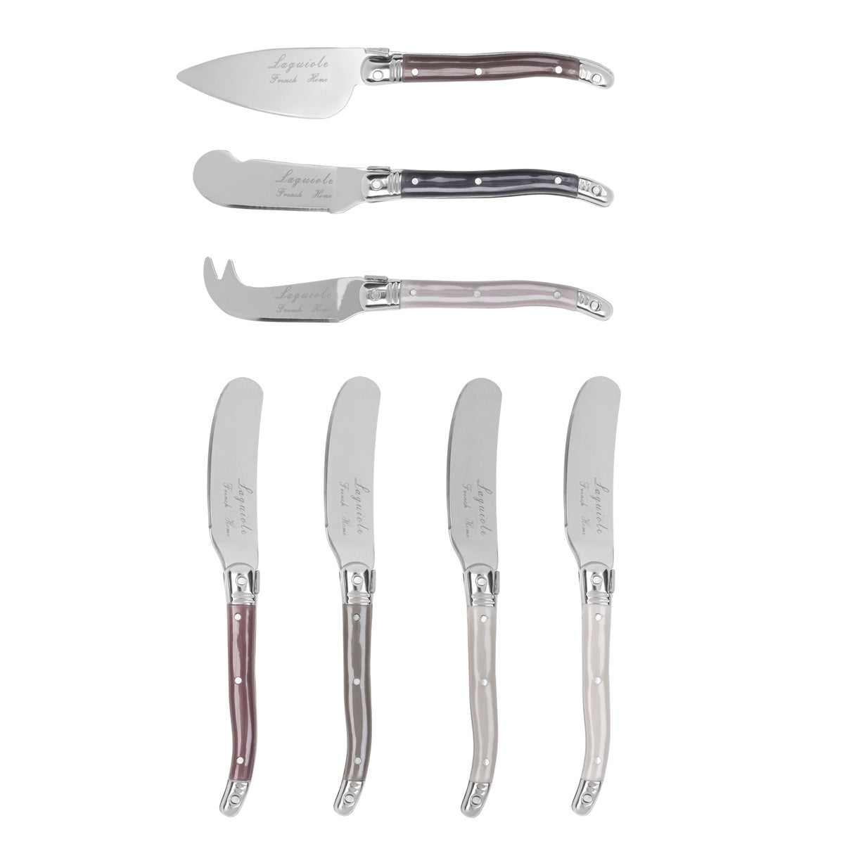  French Home French Home 7-Piece Laguiole Cheese Knives and Spreaders - Warm Spice - Default Title - Bonton