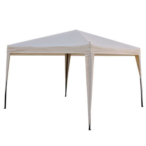10' X 10' Beige Pop-Up Outdoor Canopy Gazebo