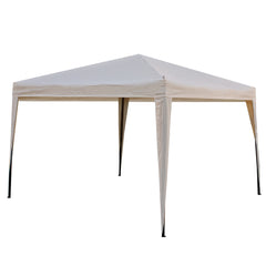 10' X 10' Beige Pop-Up Outdoor Canopy Gazebo