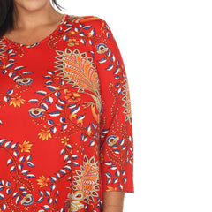 Plus Size Vibrant Boho Swing Top