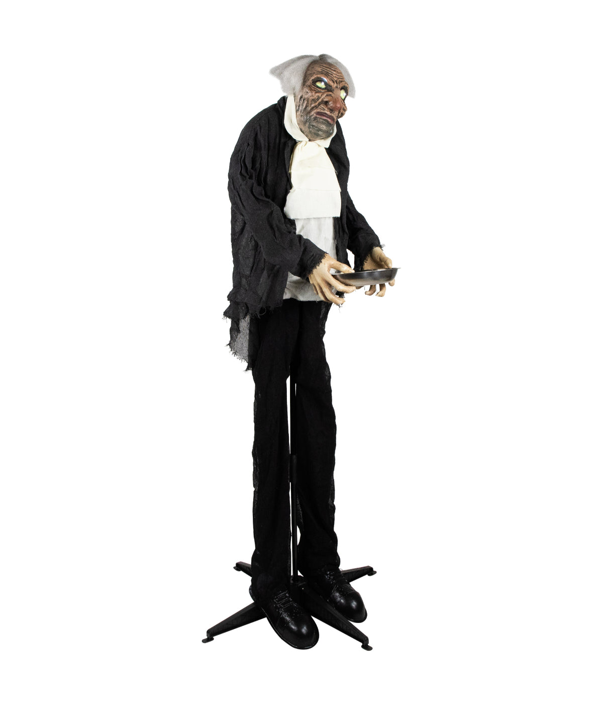  5.5' LED Lighted Animated Butler with Sound Halloween Decoration - Gray - Bonton