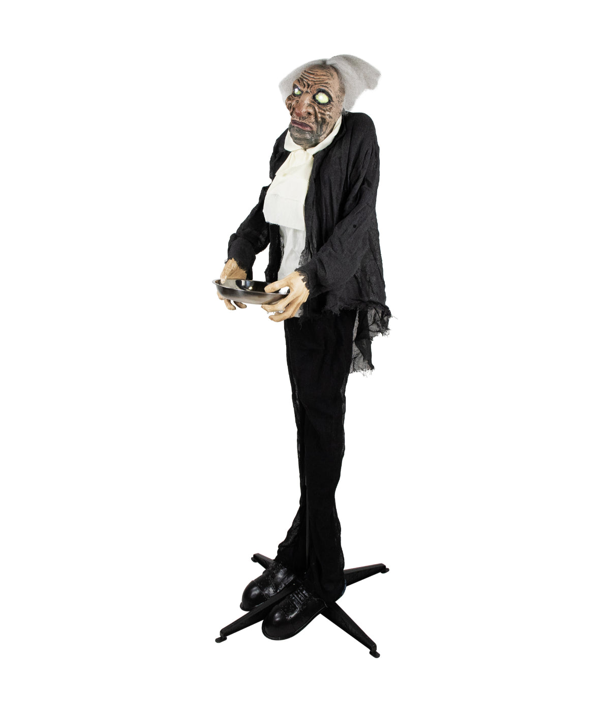  5.5' LED Lighted Animated Butler with Sound Halloween Decoration - Gray - Bonton